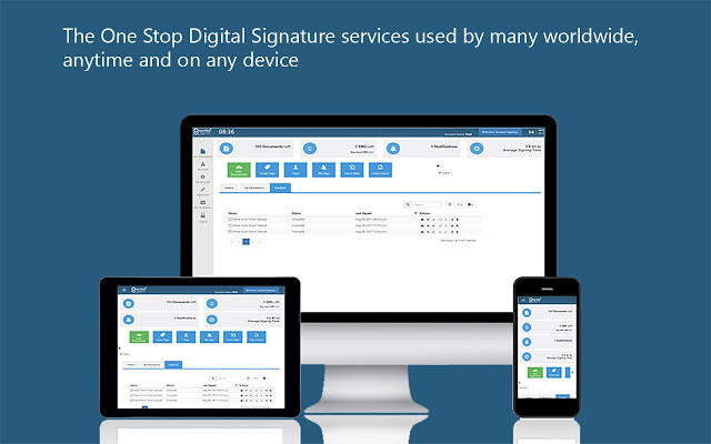 screenshot of Secured Signing